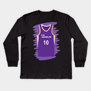 Los Angeles Sparks uniform number 10 Kids Long Sleeve T-Shirt